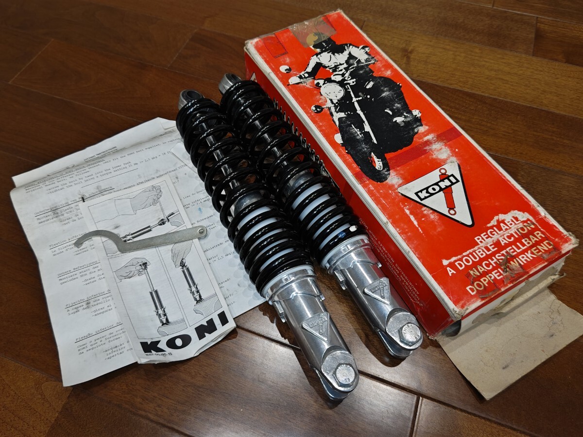 当時物 コニー koni サスペンション 350㎜ 赤 細巻 OH済 希少 Z1 Z2