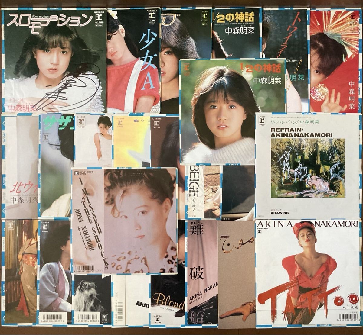 中森明菜 白黒写真 L判 1枚 TATTOO ひまわり柄③ 歌姫 スロー
