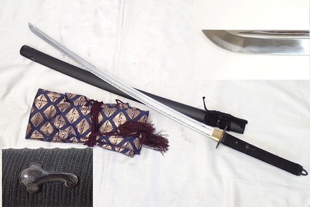 中古】希少 木刀 黒柿 縞黒檀 無垢材 101cm 太身 剣道/武道/稽古