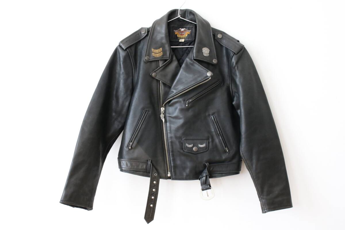 稀少美品】スカルフライト Riders Leather Club Zip Vest レザーベスト 