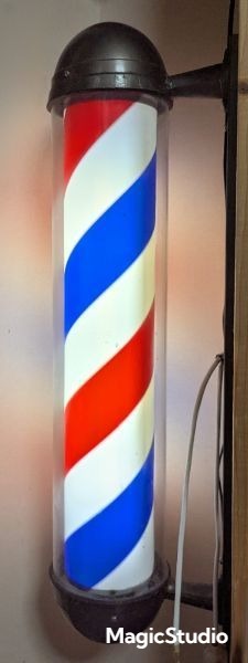理容店/床屋 サインポール/関西サイン/看板 昭和レトロ/50Hzの落札情報