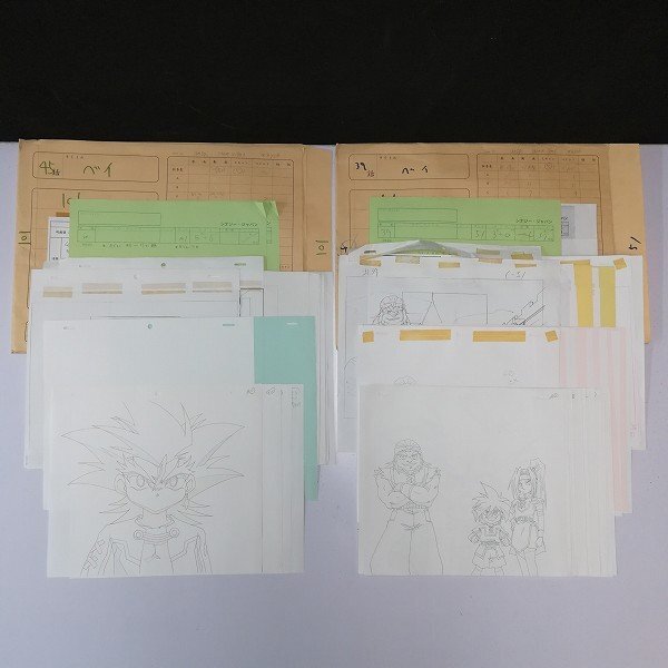 やや傷や汚れあり】ちょびっツ 植田店長 直筆原画&修正画&動画