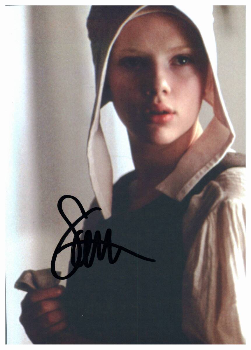 H 2L判 スカーレット・ヨハンソン Scarlett Johansson 直筆サイン写真