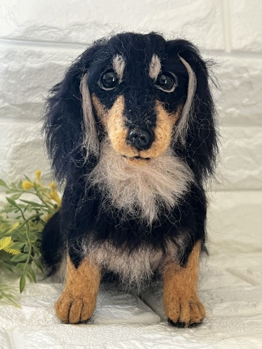新品】◇ 羊毛フェルト ダックスフンド チョコタン 子犬 ◇ 犬 チワワ