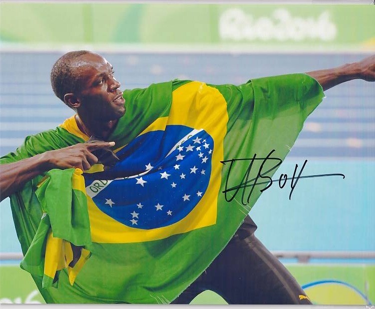 新品】ウサイン・ボルト 直筆サインフォト/写真 陸上 Usain Boltの落札