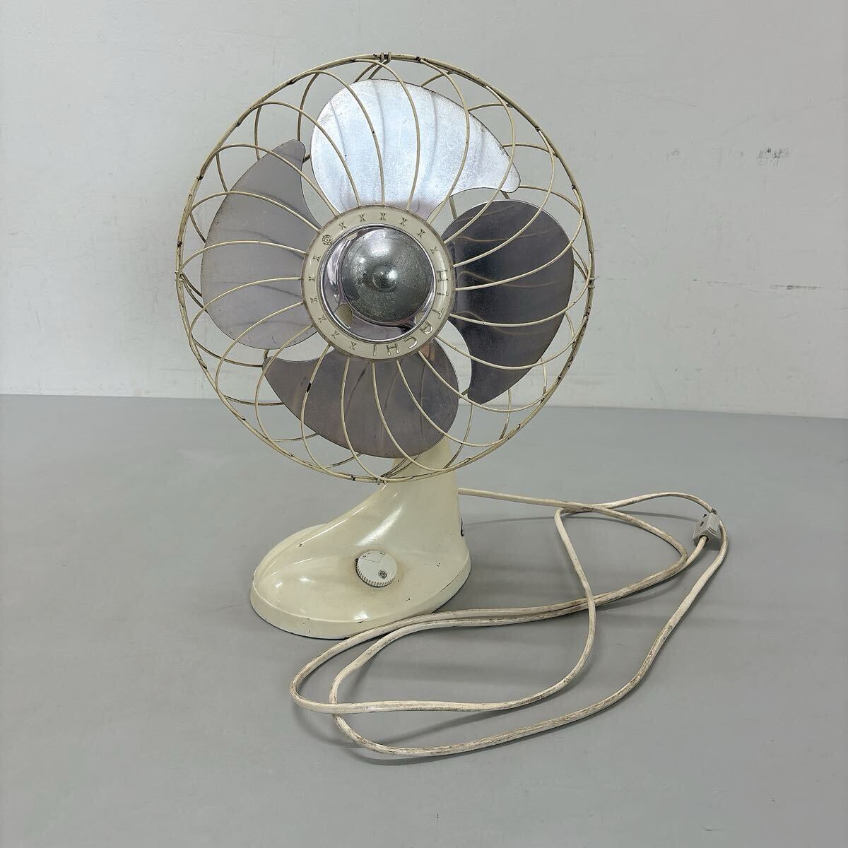M 昭和レトロ HITACHI 日立 A.C. DESK FAN 扇風機 35㎝の落札情報詳細 