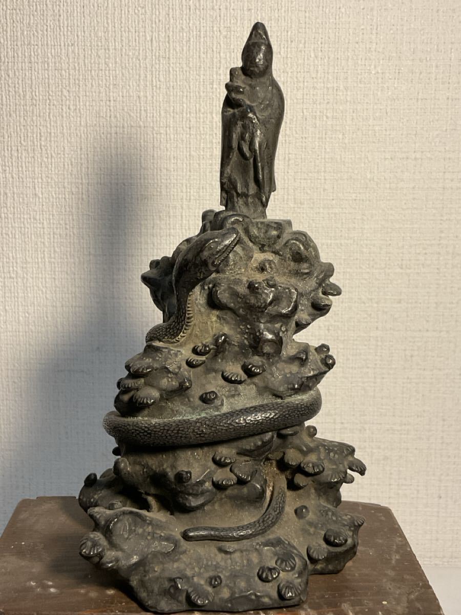 中古】仏教美術 室町～江戸時代 玉眼白毫水晶木彫観音菩薩像