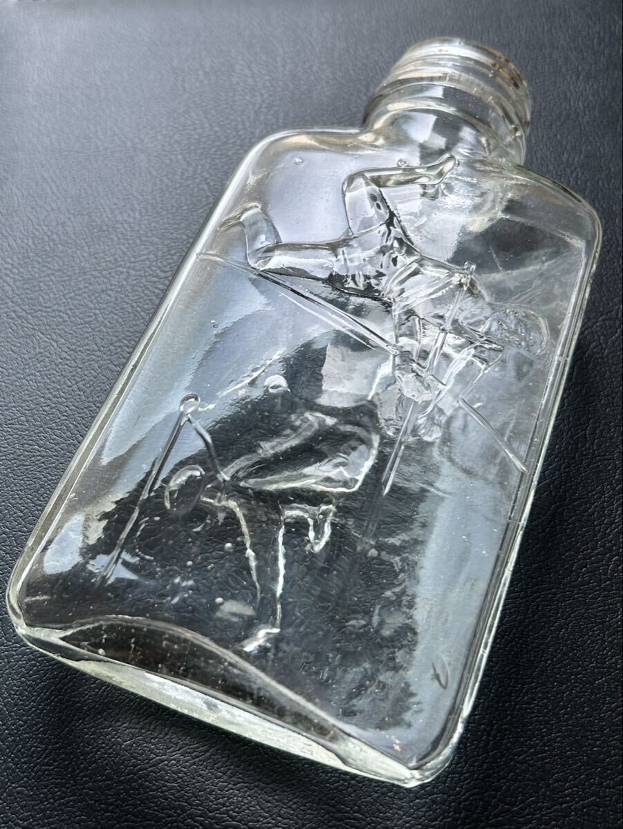 チキンソースの醤油差し 芳香美味 レトロ ガラス瓶 元箱 a⑤ チキンソース ガラス瓶 容器 / 昭和レトロ 広告 醤油瓶 古い 昔 の