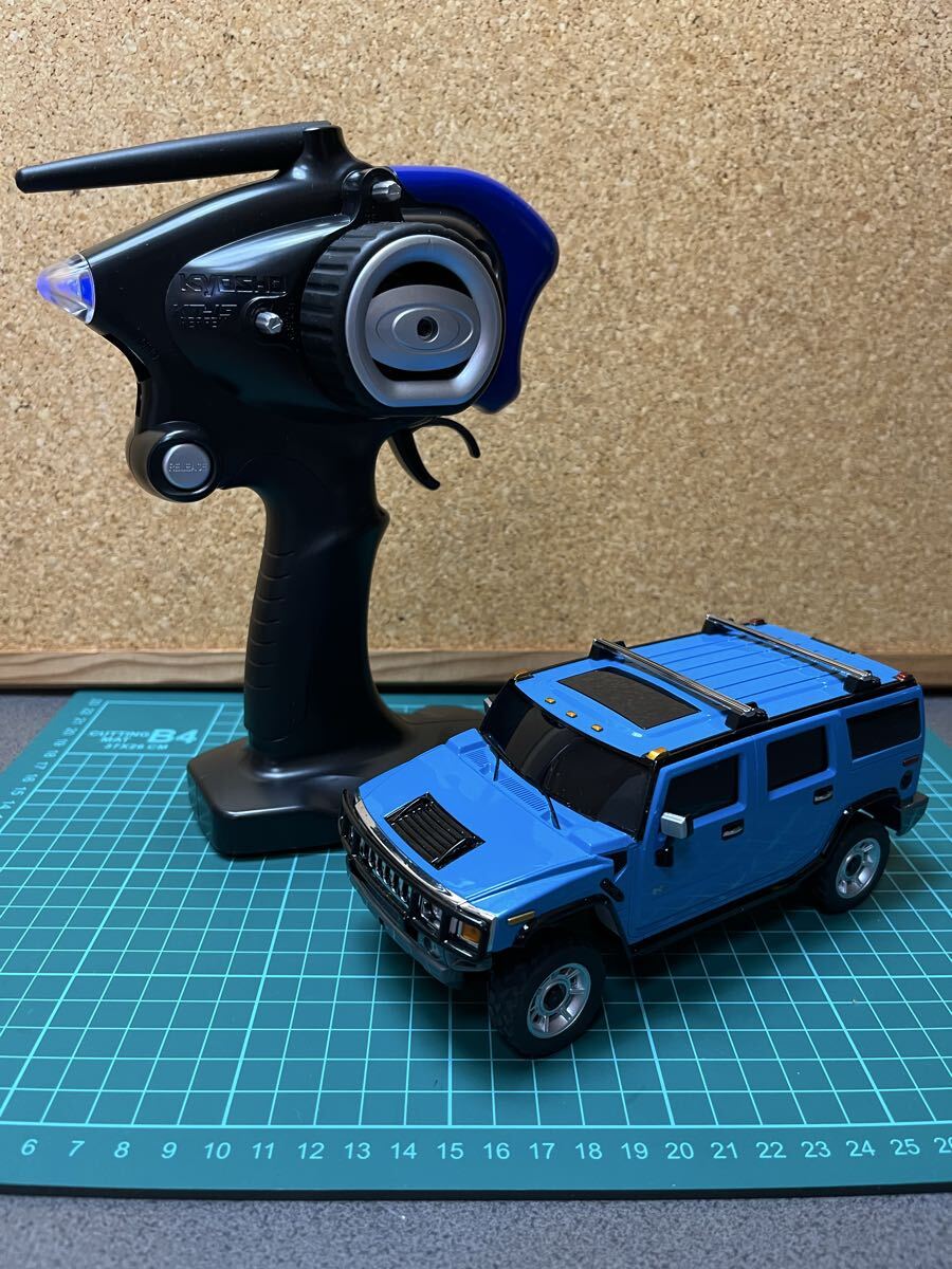 京商　オートスケールコレクション ハマー H2 ミニッツ　オーバーランド用 京商ミニッツHUMMER H2 ブルー 中古・改造品】京商ミニッツ