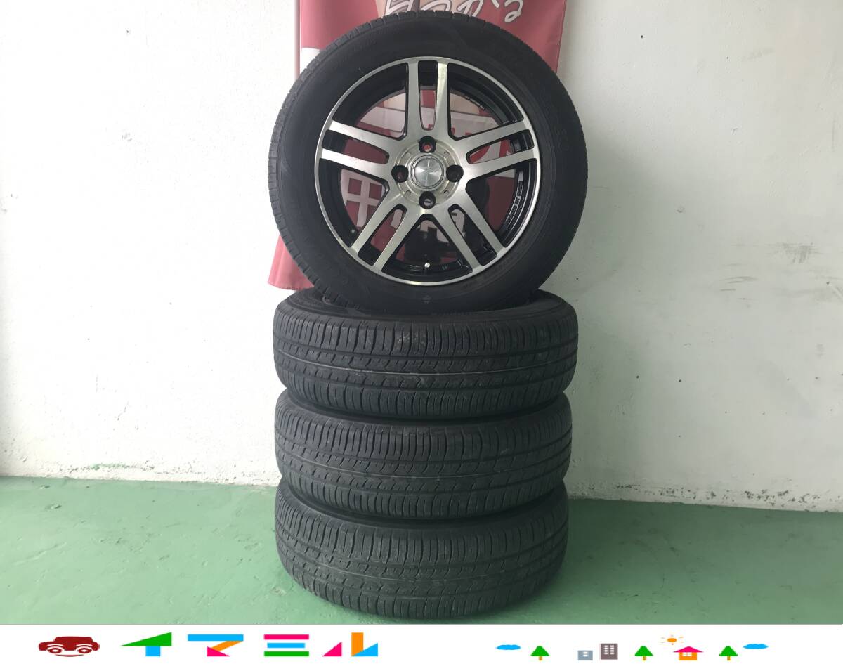 ENKEI RPF1rs 15×8J +28 PCD100-4H A052 225/50R15付 2本セットの落札