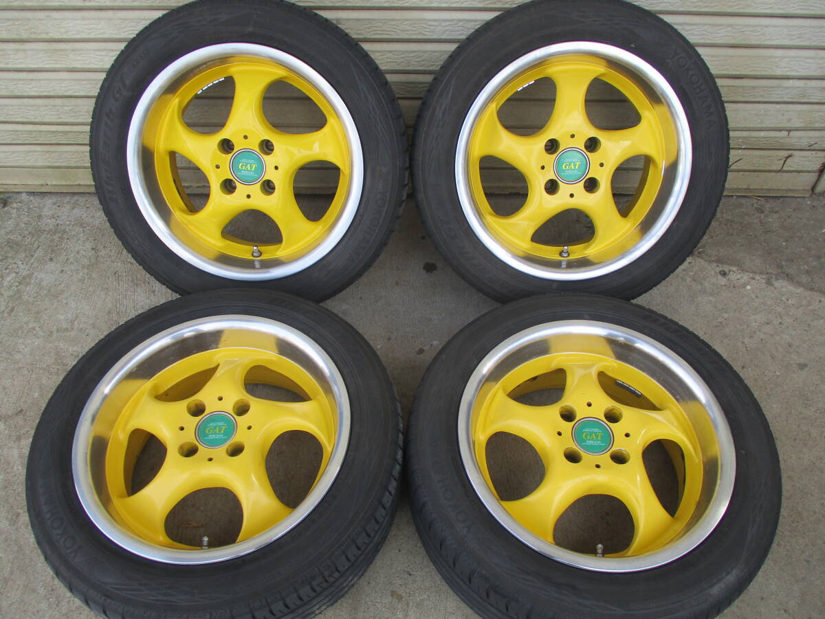 新品】新品 15インチ(TYPE-8S 4-100 8.0J＋25) ホイール4本 ヘラフラ③ 