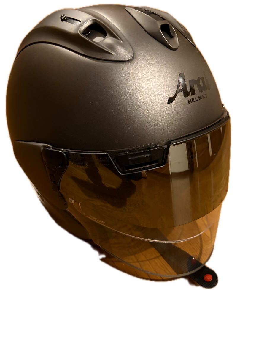 美品☆製造2017年12月 アライ arai XD サイズ：L グラスホワイト プロ