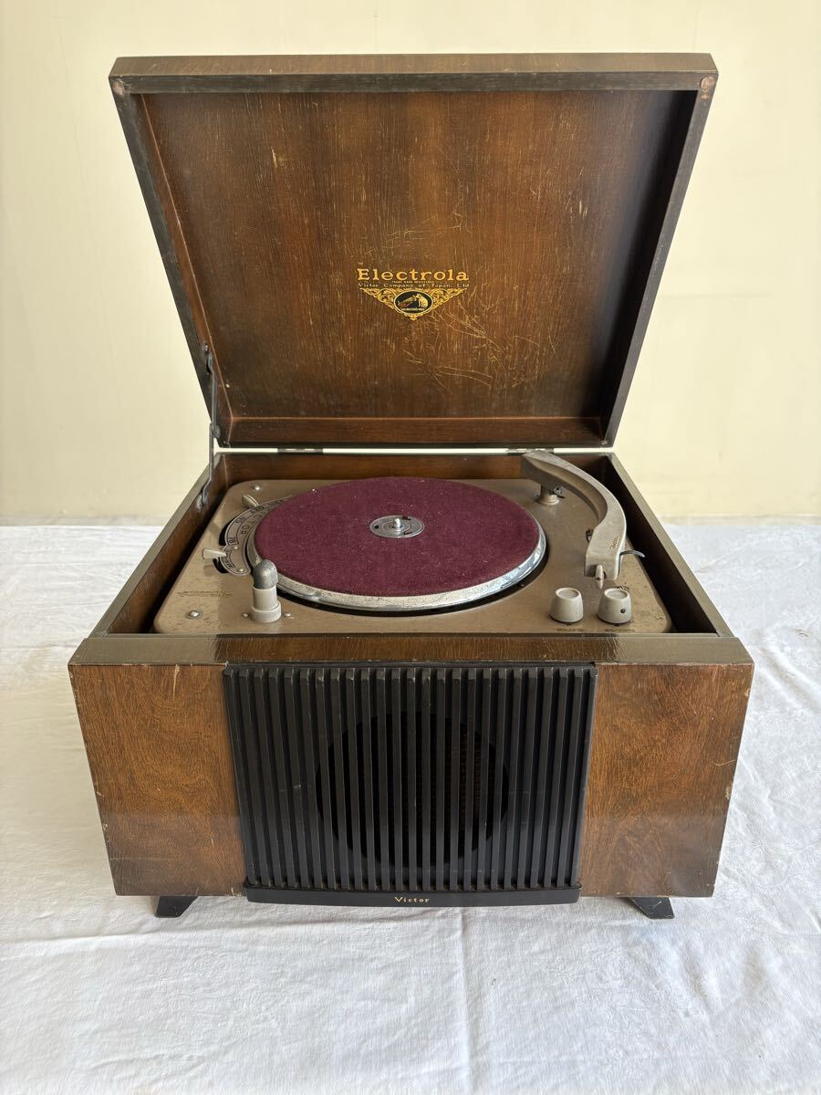 ☆ VICTOR ビクター 真空管式 ポータブル レコードプレーヤー SPE-8100
