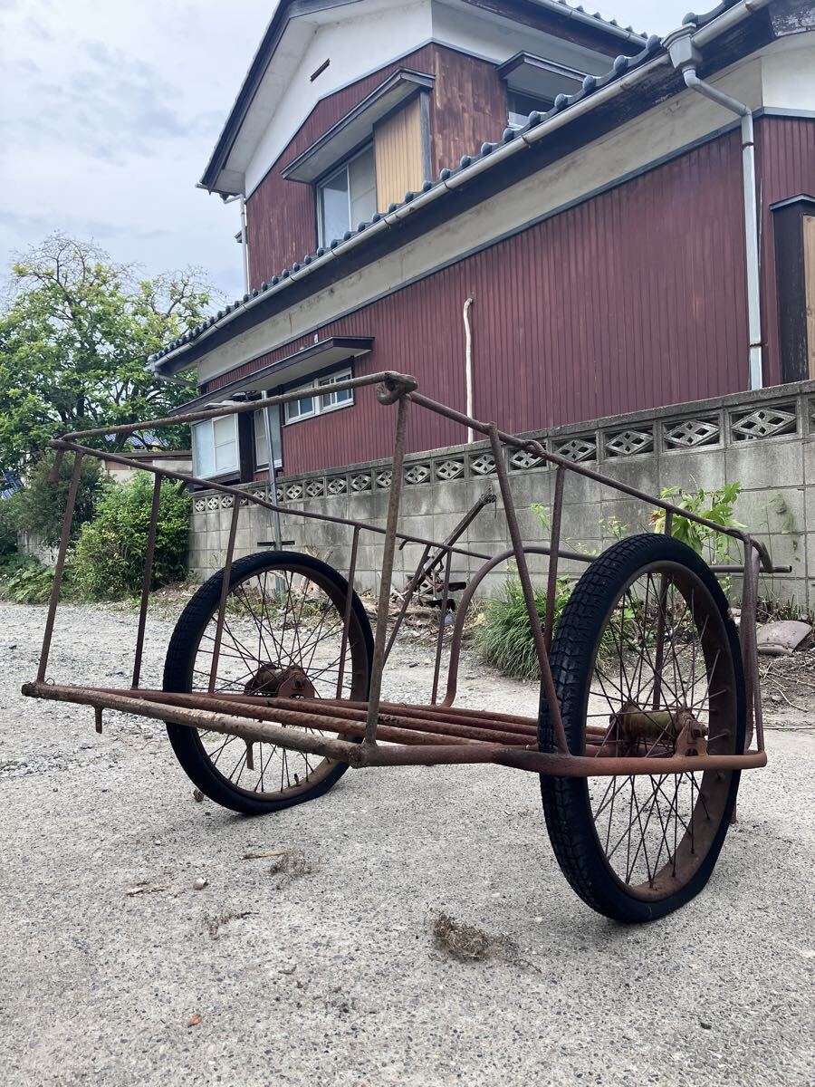 ◇リヤカー /昭和レトロ/手押し運搬車/農用運搬車/荷車/運搬車 全長