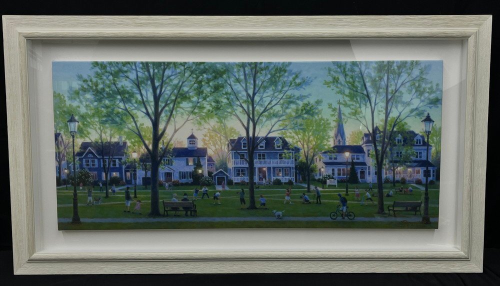 中古】1254/○守屋久通 油彩画 『パリ』 風景画 肉筆 サイン在 油絵