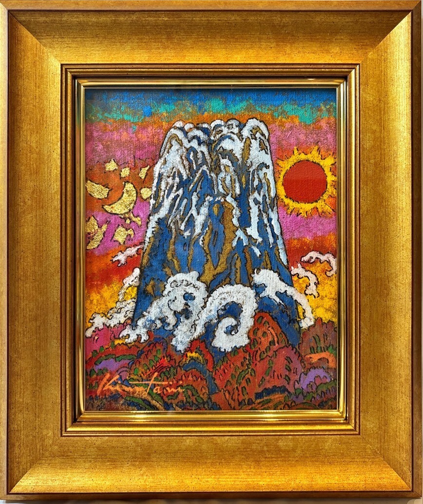 慶應◇日本芸術院会員【小堀進】真筆 水彩風景画『暮色』自筆サインの