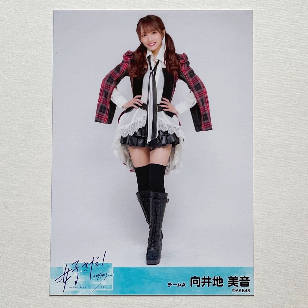 抽プレ◇向井地美音 直筆サイン入りチェキ 掲載雑誌付き(ポラ AKB48