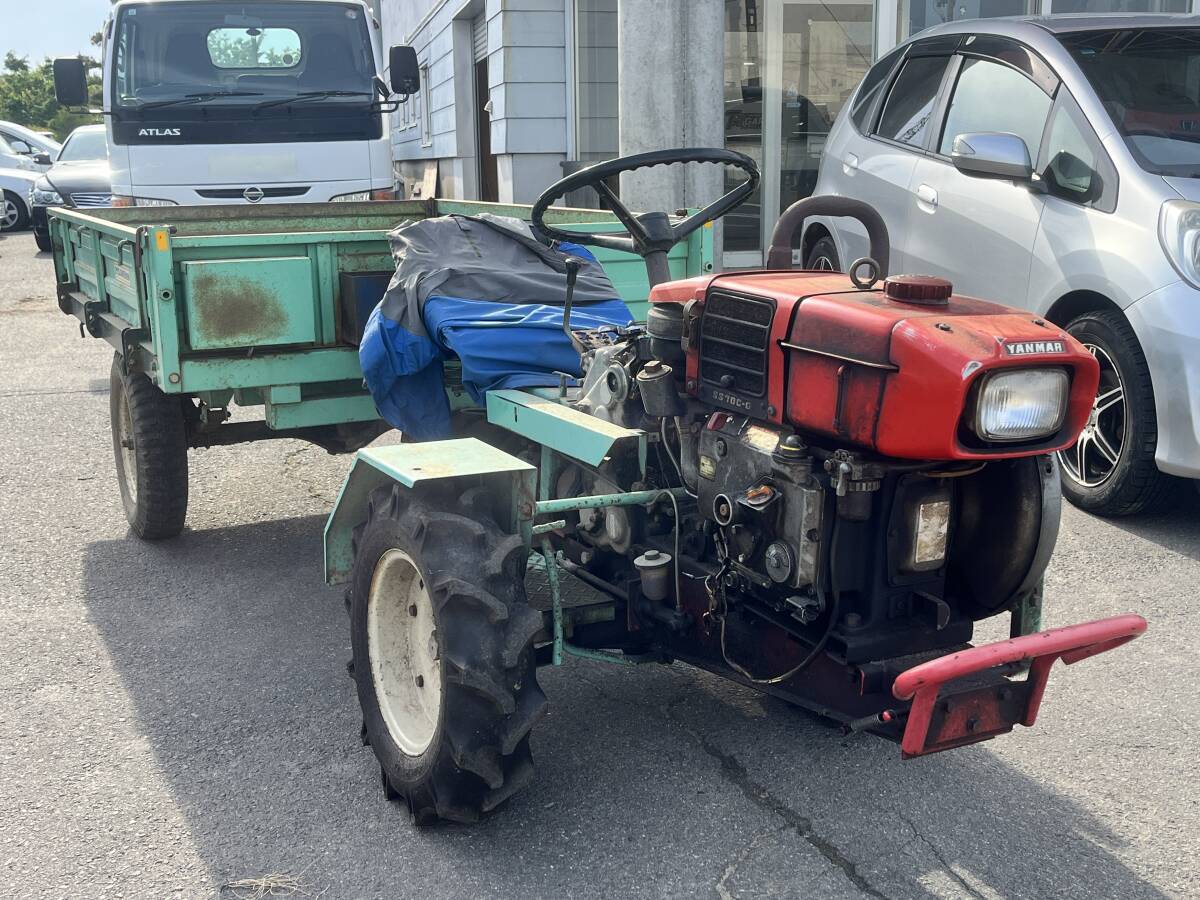 中古】福井△クボタ 耕運機 運搬車 TG800 トレーラー付 8馬力 中古の