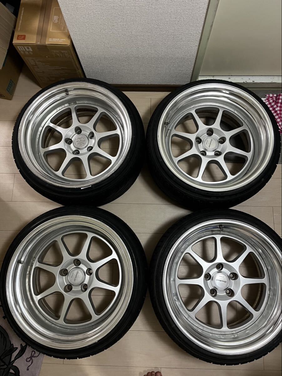 中古】Seeker Work ホイール タイヤ 17インチ 7.5J オフセット+35 4穴