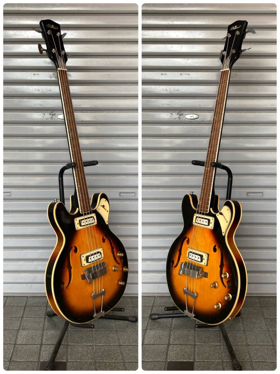 傷や汚れあり】○ Aria Diamond bass 60年代 アリア フルアコ/セミアコ