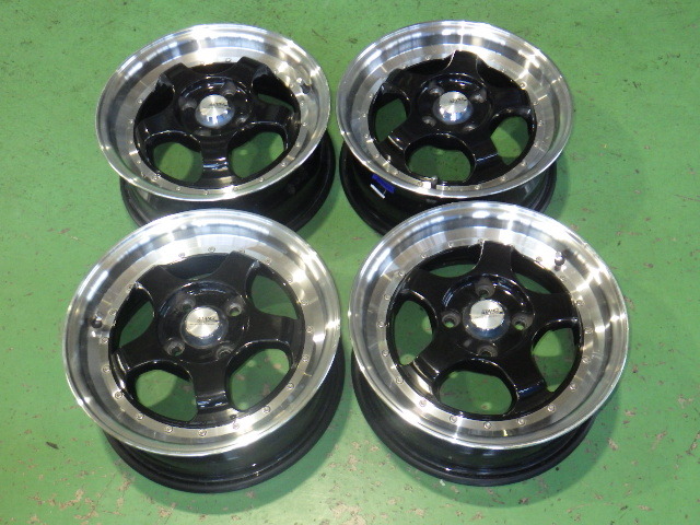 ☆STANCE MAGIC メッシュホイール 14×6.5J +35 4H-100 ゴールド 4本