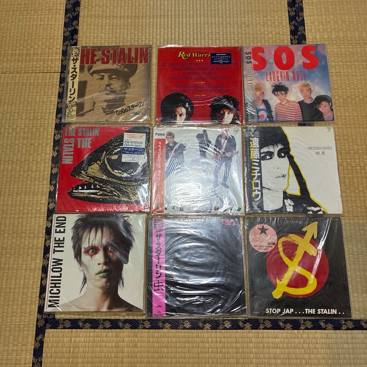 レコード LP盤ザ・スターリン/STOP JAPカラーレコード＋特別付録「肉