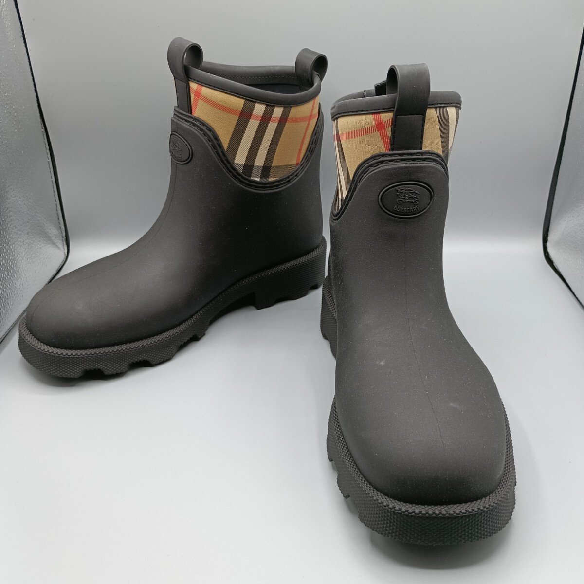【Burberry】ラバーロングレインブーツ WOOD VALLY製ロングレインブーツ3足セット☆バーバリー24.5㎝ バス