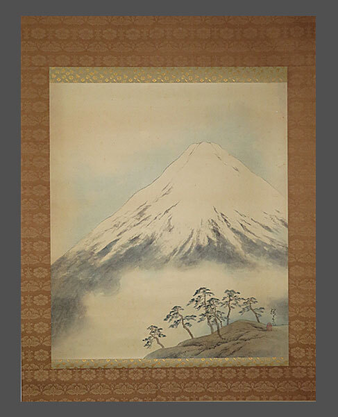 真作】喜聞◇『木島桜谷 鴉(カラス)に烏瓜図』1幅 古筆 古文書 古書