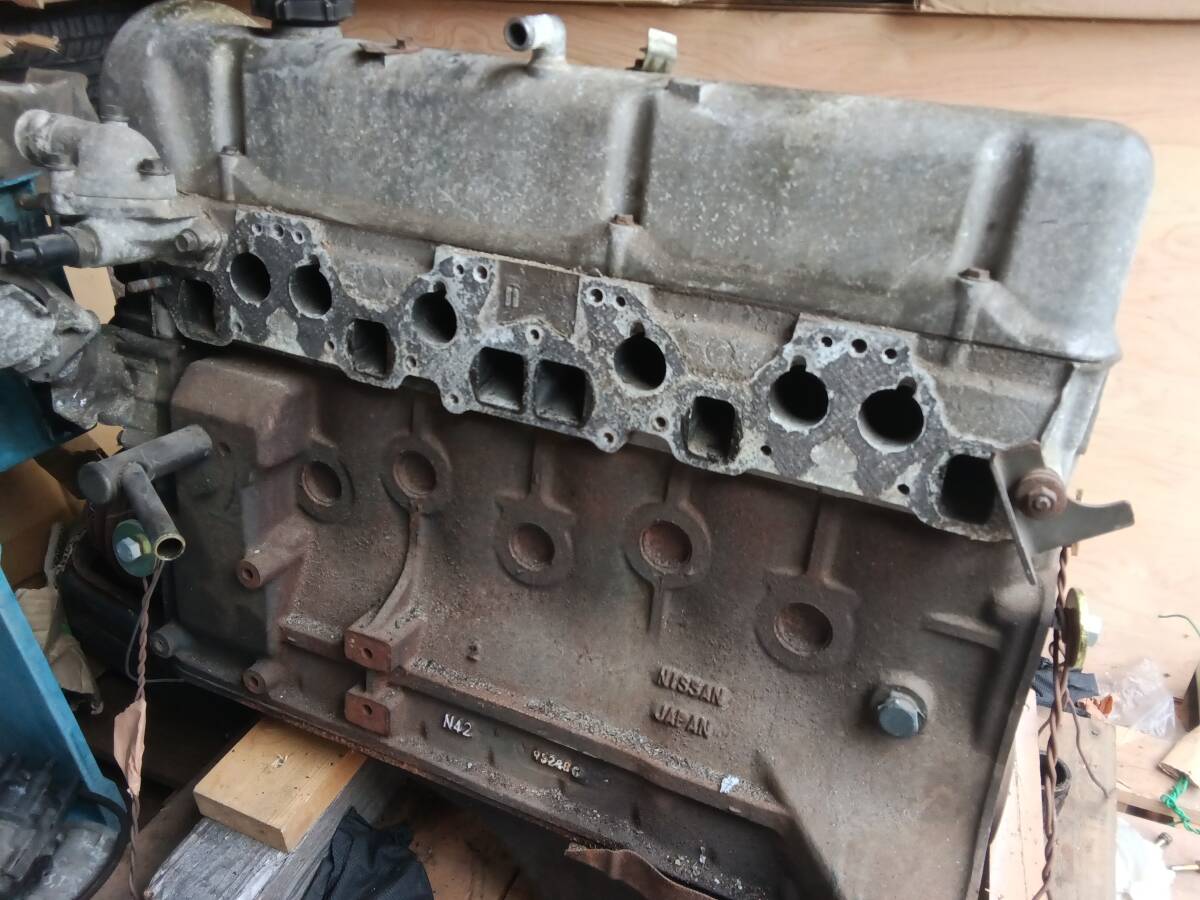 日産 L型エンジン本体 L28改3.0l 後ろ溜まり ハコスカ ケンメリ S30Z