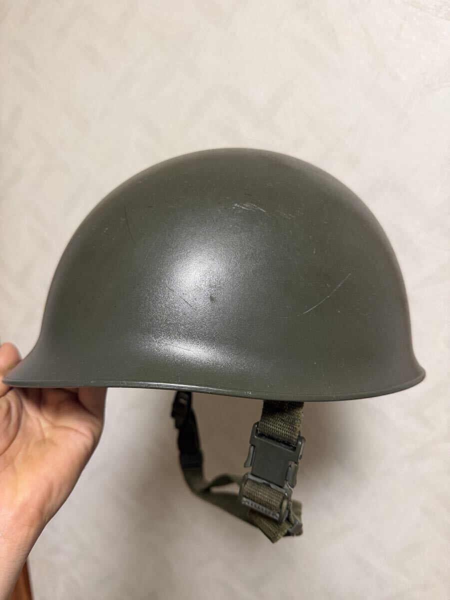 海上自衛隊？ 旧型中帽 ヘルメットライナー 66式鉄帽 旧迷彩の落札情報