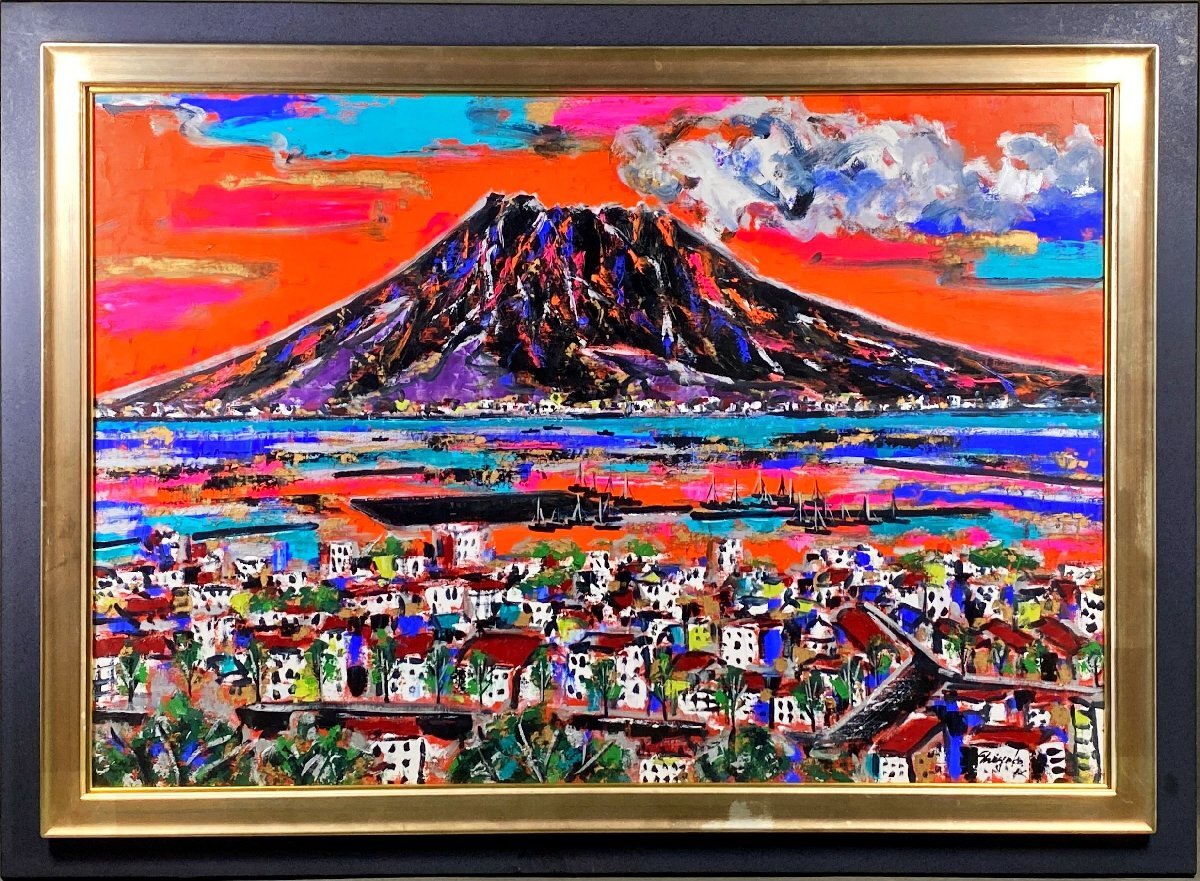 昊】真作保証 西尾二郎 『尾瀬沼』 油彩画 F8号 肉筆 風景画 油絵 絵画