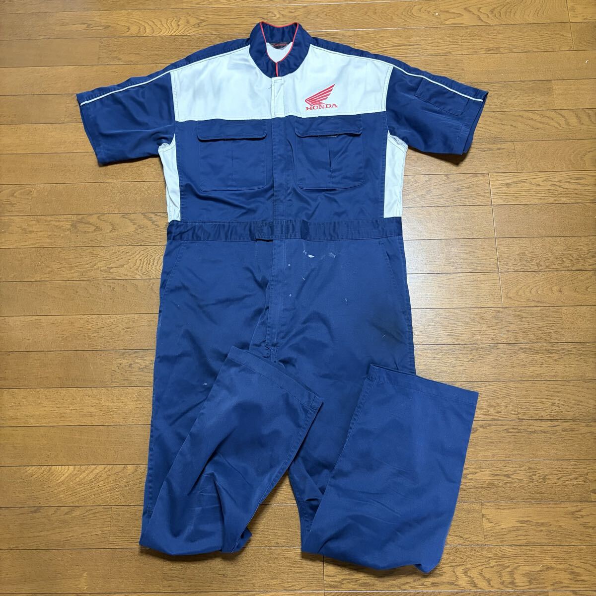 □美品 HONDA ホンダ つなぎ 長袖 春夏 3L 作業服 メカニック ツナギの