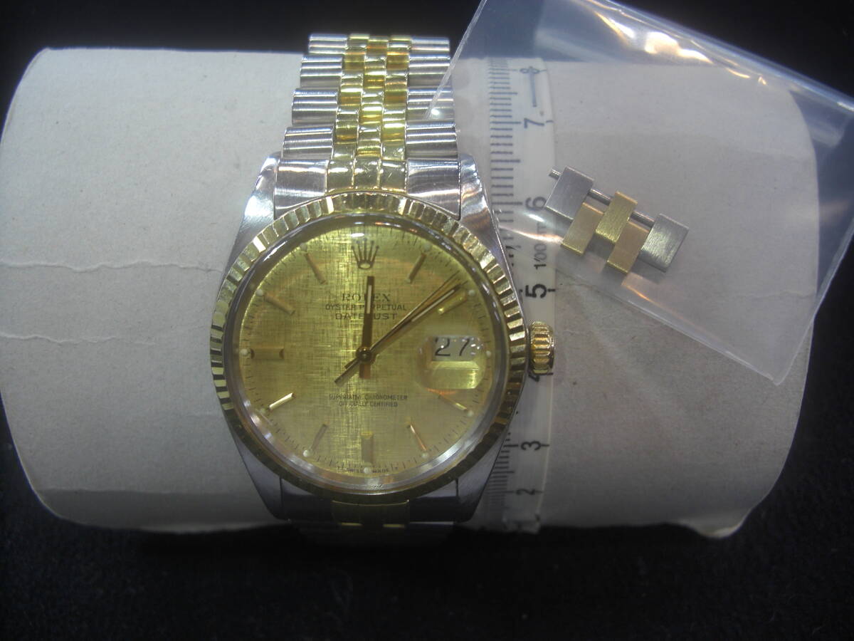 本物 ROLEX ロレックス デイトジャストK18YG×SS Ref.16013 コンビ 純正