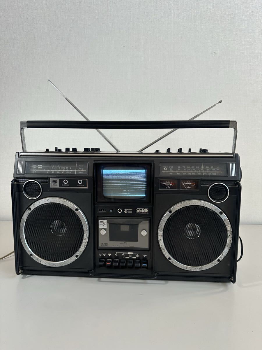 中古】ジャンク☆ビクター ラテカセ66 ラジオ カセット テレビ付☆M-66