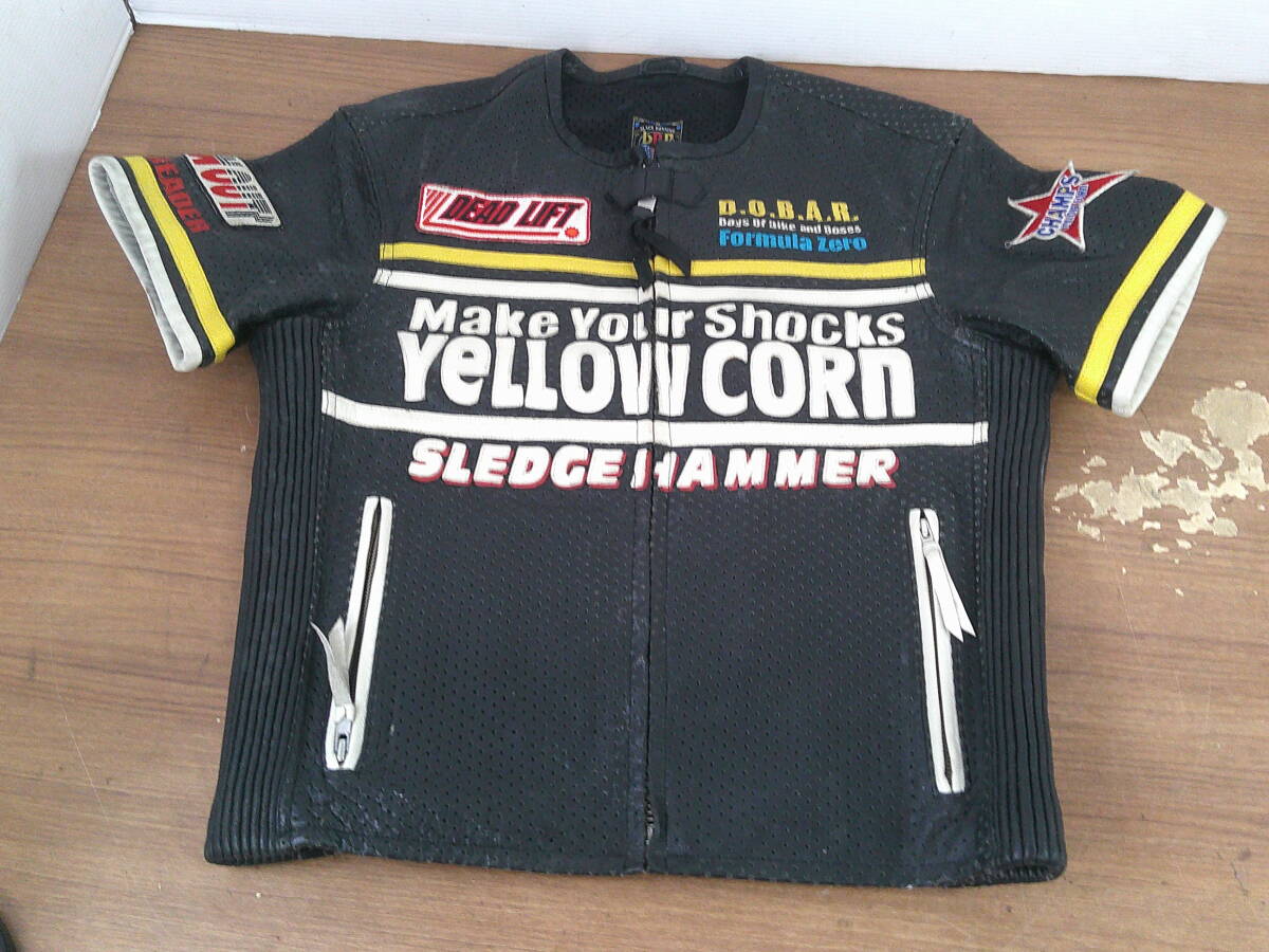 中古】VANSON X YELLOW CORN バンソン×イエローコーン レザーシングル