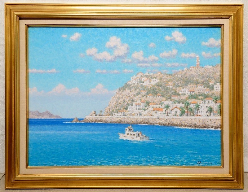 模写】油彩「林檎」飾額 安井曽太郎筆 油絵静物画 印刷ではなく人が