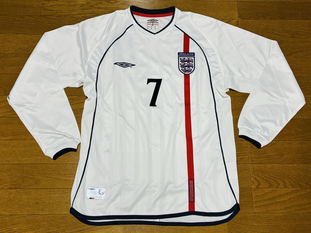 正規品 UMBRO サッカー イングランド代表 7番 ベッカム 長袖 ギリシャ