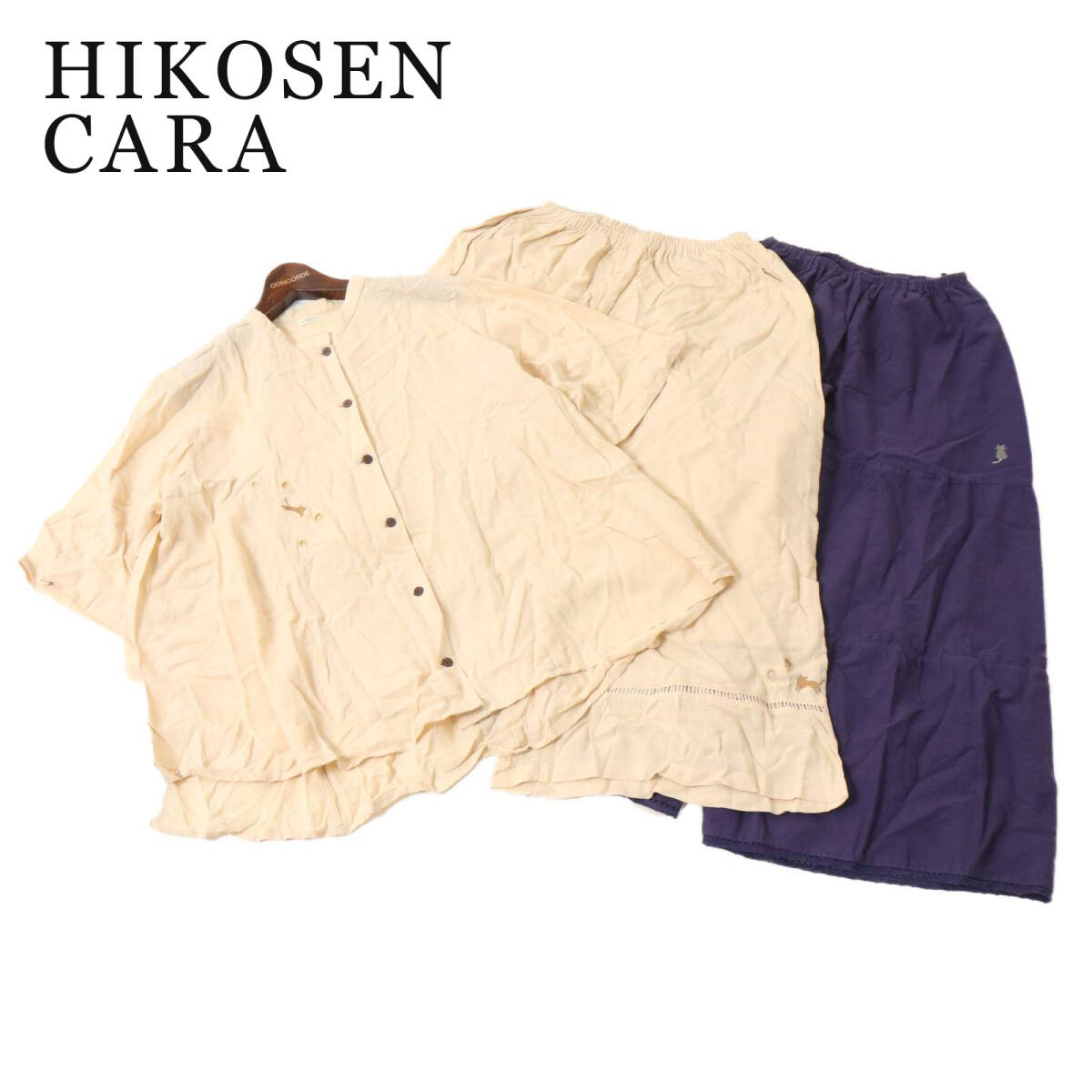 新品】□HIKOSEN CARA飛行船□猫ネコのエプロン□綿コットン100