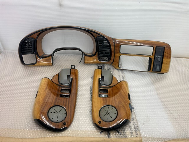 中古】日産 K12 マーチ ラフィート 木目 ウッドパネル セットの落札