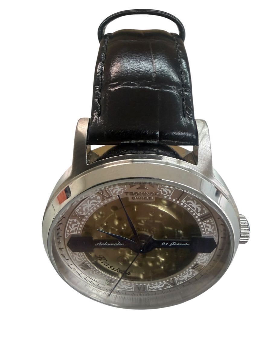 TECHNOS テクノス Klassisch TGKA862 39mmケース 裏スケ デイト 純正