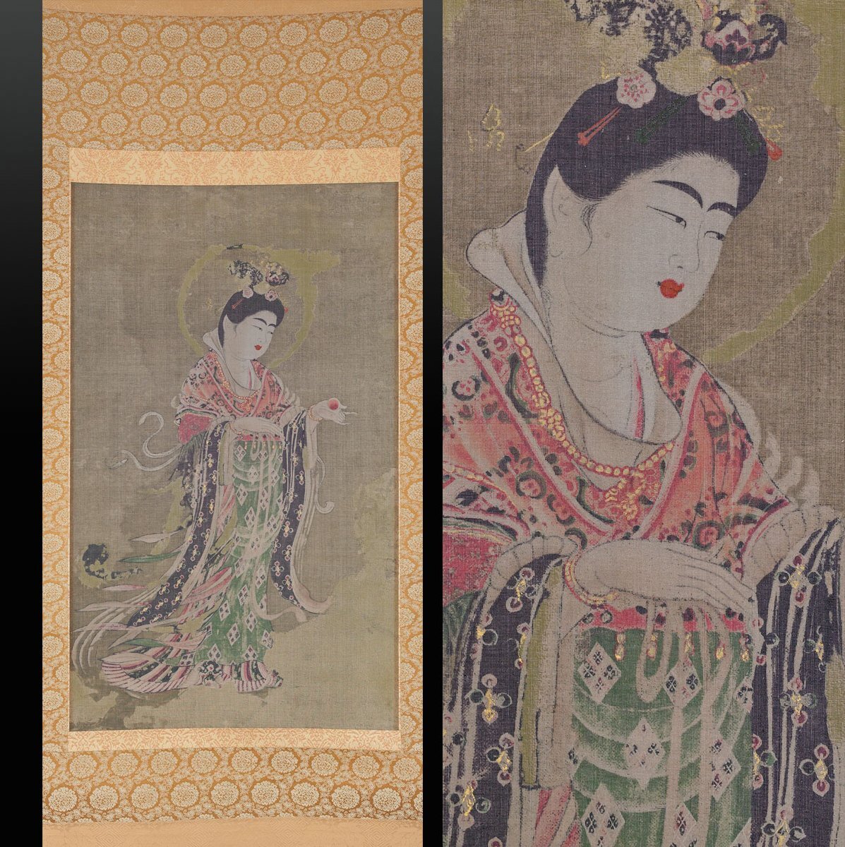 国宝『薬師寺吉祥天像(工藝印刷)』奈良時代 吉祥天女 唐絵画様式 仏画
