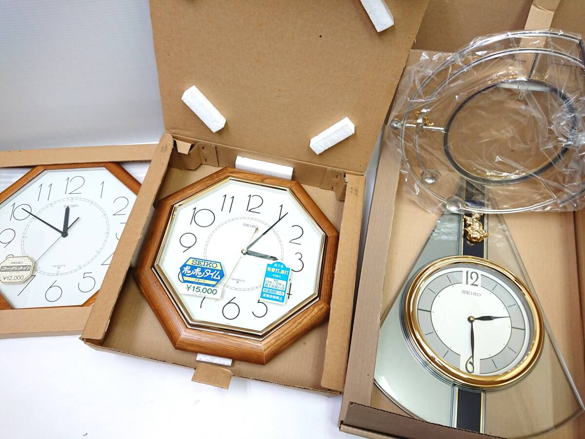 新品】【O-5455】未使用 SEIKO Hi-Fi ZIGZAG AM624G 掛時計 箱付き【千