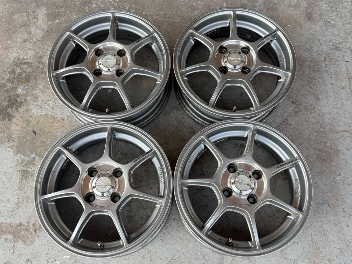 ENKEI エイトスポーク 6J 14インチ ET38 pcd100 4穴中古品 ワタナベ風