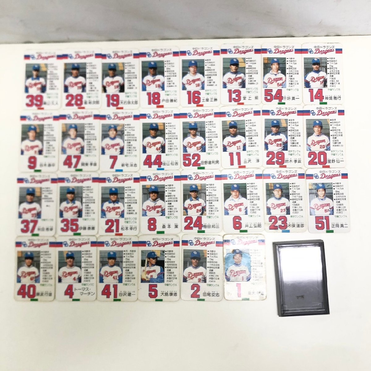 カルビー プロ野球カード 中日ドラゴンズ モッカ 田尾安志 牛島和彦