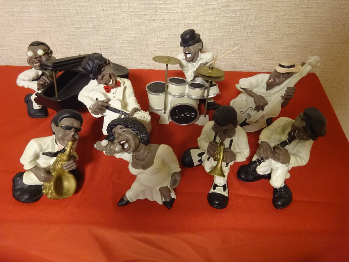 中古】Jazz JAZZ バンド フィギュア 人形 8体 ピアノ ドラム セット