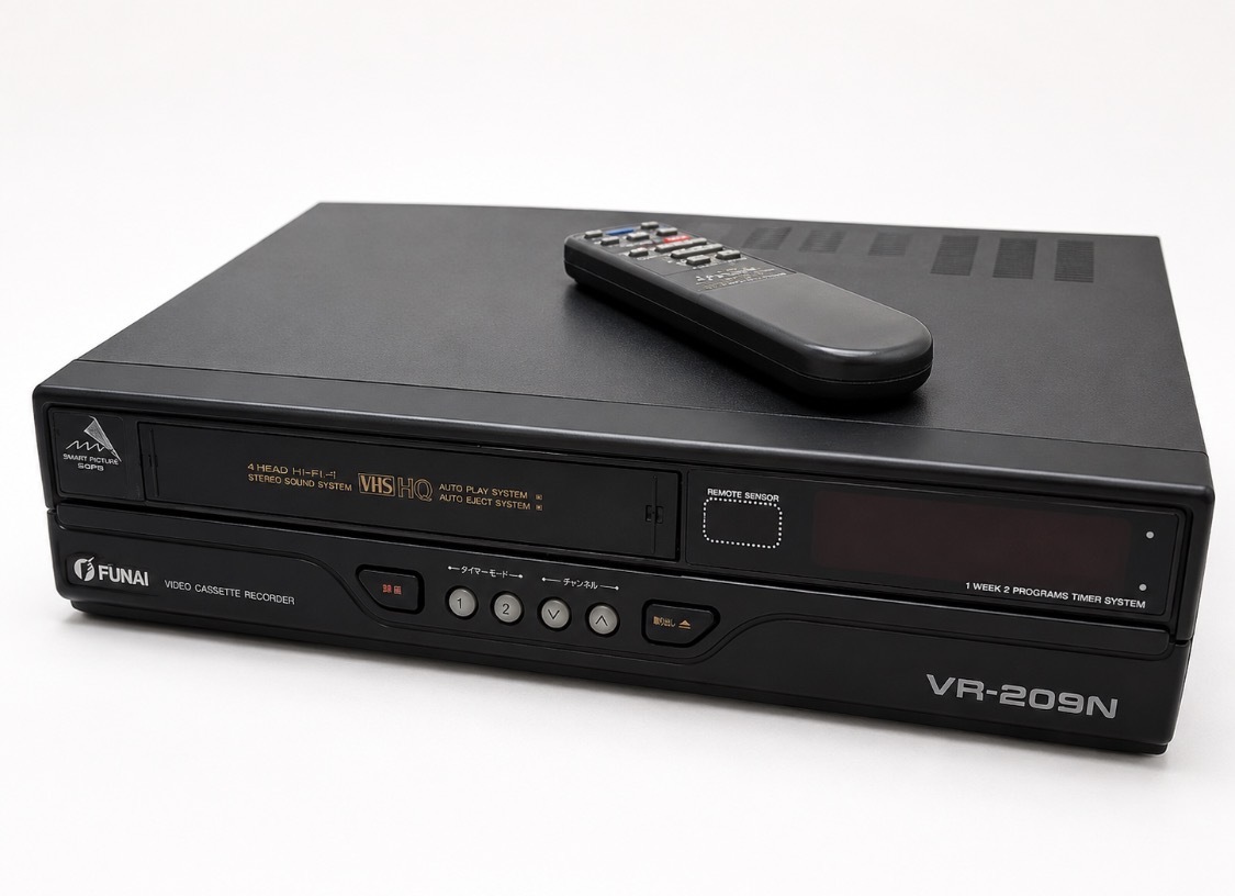 FUNAI VP-11HF VHS ビデオデッキ フナイ 説明書 リモコン付きの落札