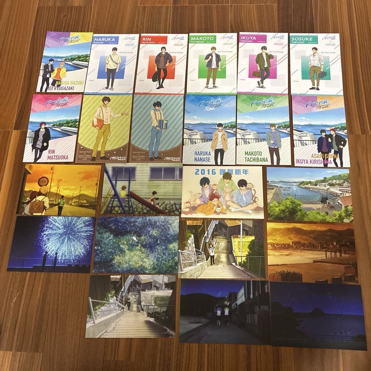100円スタート！【Free！】ポストカード18枚 ハイスピード！ 七瀬 遙
