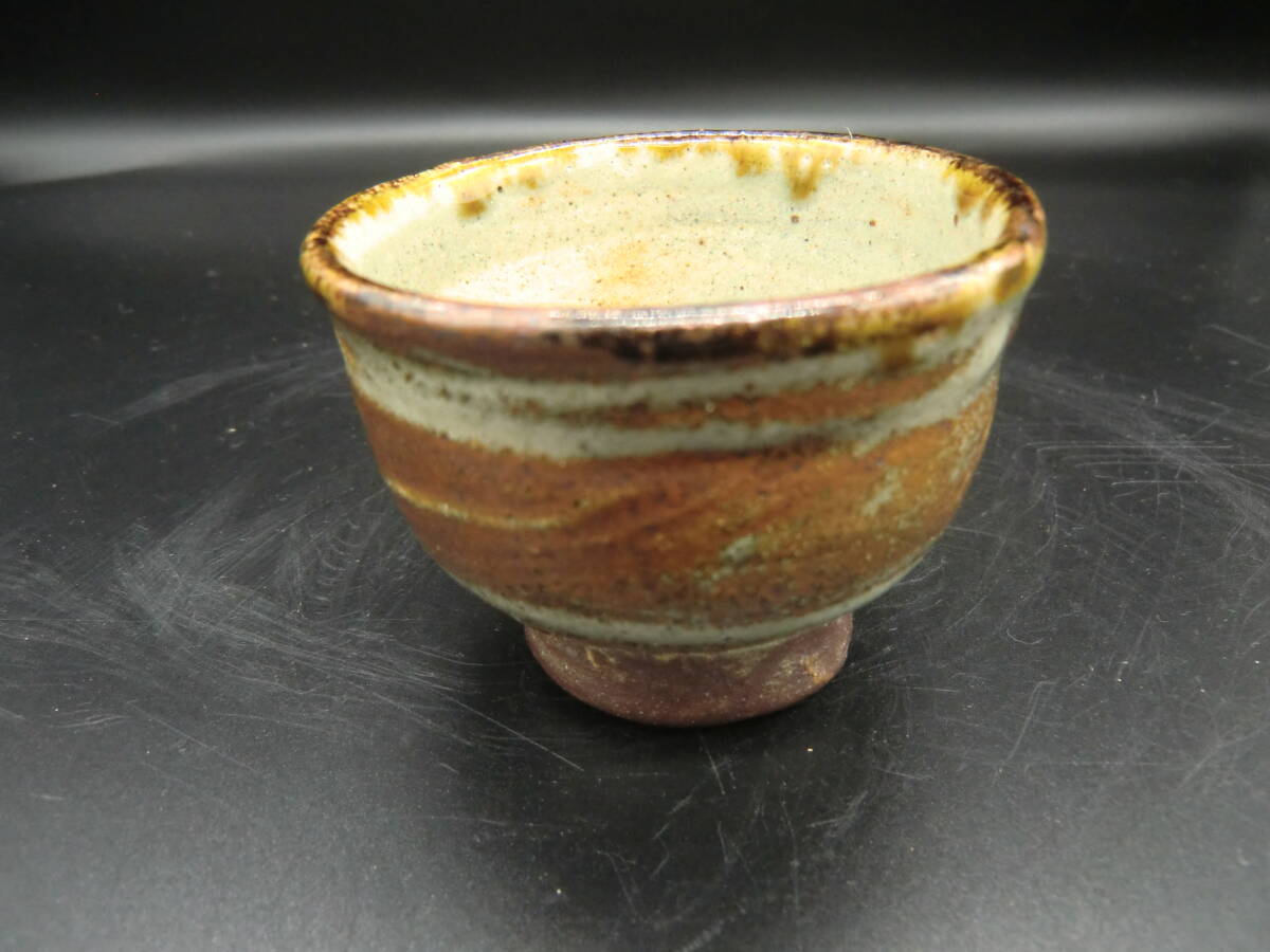 新品】4☆人間国宝 加藤孝造作 志野焼 ぐい飲み 栞 共箱 未使用品 酒器