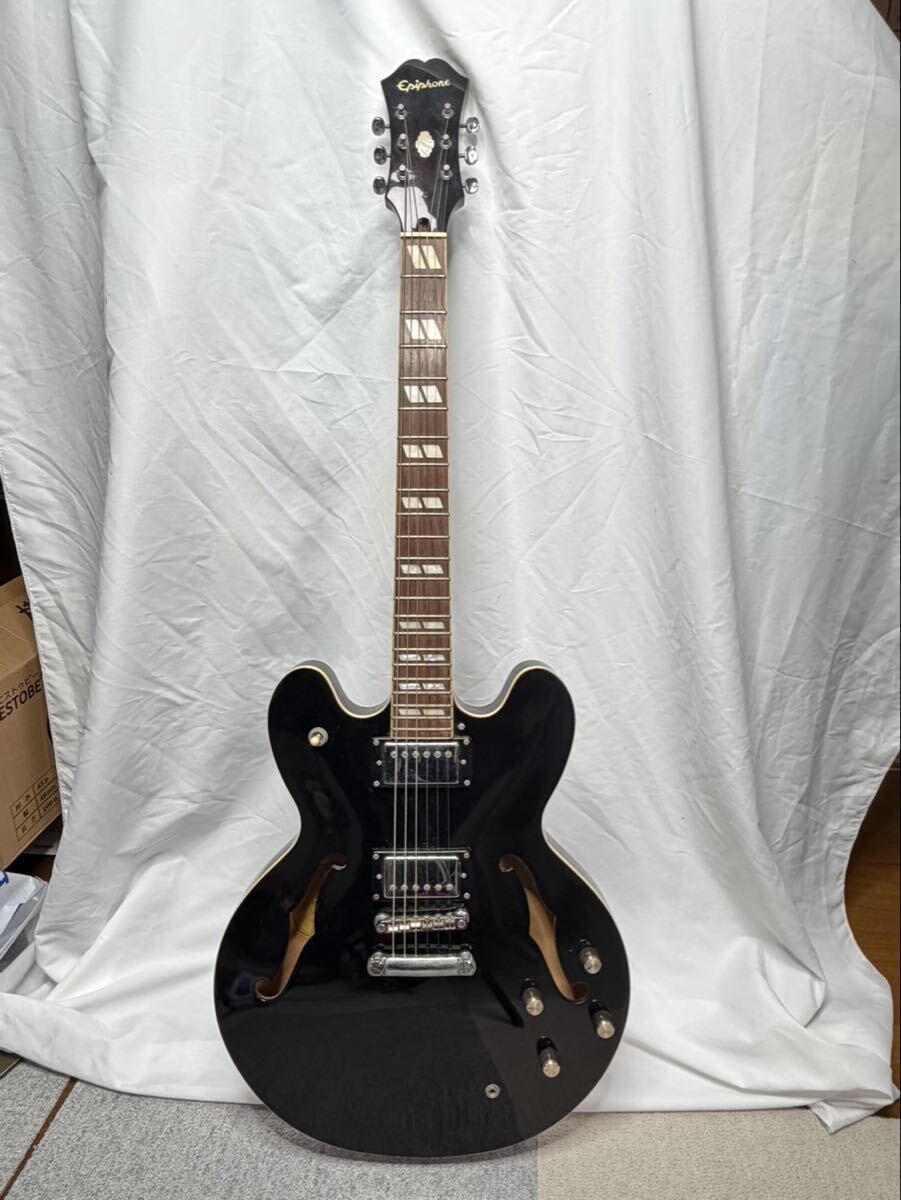 ☆ レアカラー エピフォン カジノ エボニーブラック 美品 Epiphone