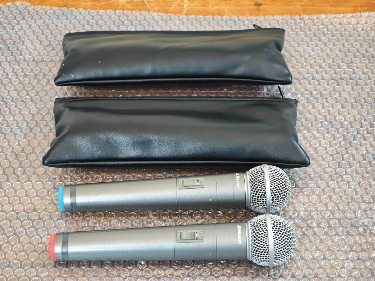 Maxon(マクソン) B帯ワイヤレスマイク 送信機&受信機&ピンマイク全